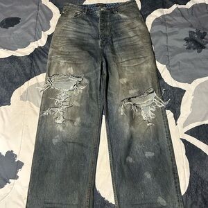 Balenciaga Mud Oil Spilled Jeans